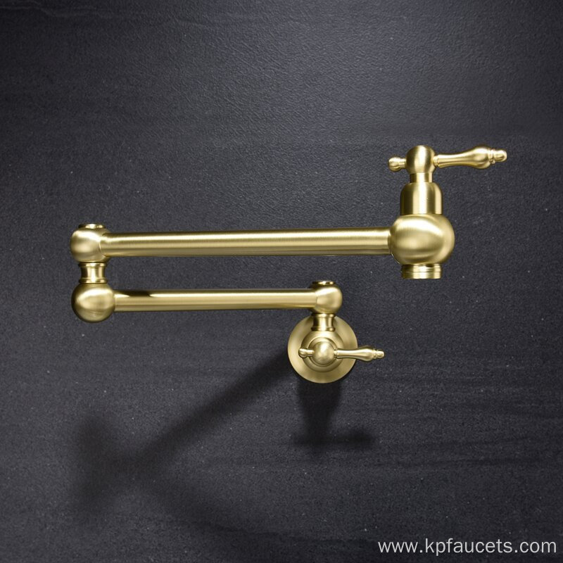 Cupc Wall Mount Brushed Pot Filler Faucet