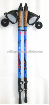 TUV/GS approved cork grip 3-section nordic walking pole