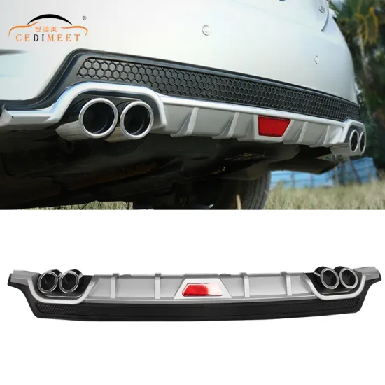 Universal PP Plastic Rear Bumper Lip with Exhaust Tip for Automotive Exterior