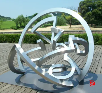 Urban stainless steel outdoor sculptures