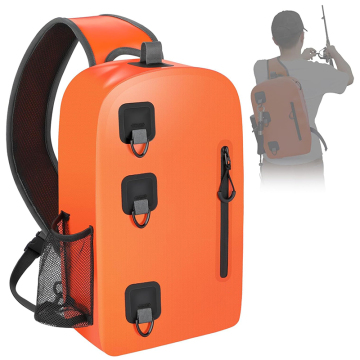 Waterproof Fishing Backpack 12L Sling Bag with Waterproof Zippers for Kayaking