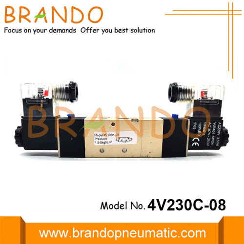 4V230C-08 Válvula solenoide neumática tipo Airtac 5/3