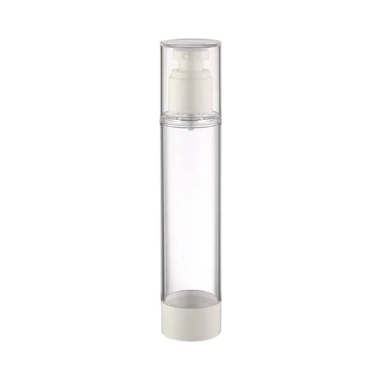 15ml Clear Lotion Bottle with 50ml Black Essence Spray - Airless Plastic Cosmetic Packaging