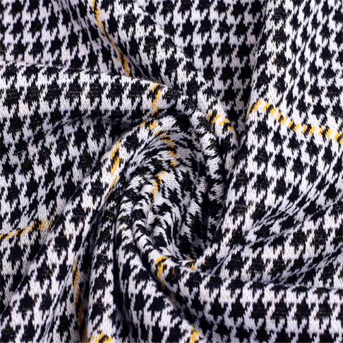 Customized Knitted Plaid Polyester Jacquard Fabric