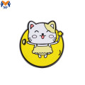 Pin de gato esmaltado personalizado de metal de regalo de amantes de los animales