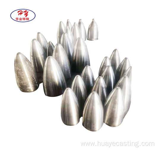 Heat resistant precision casting point for steel tubes