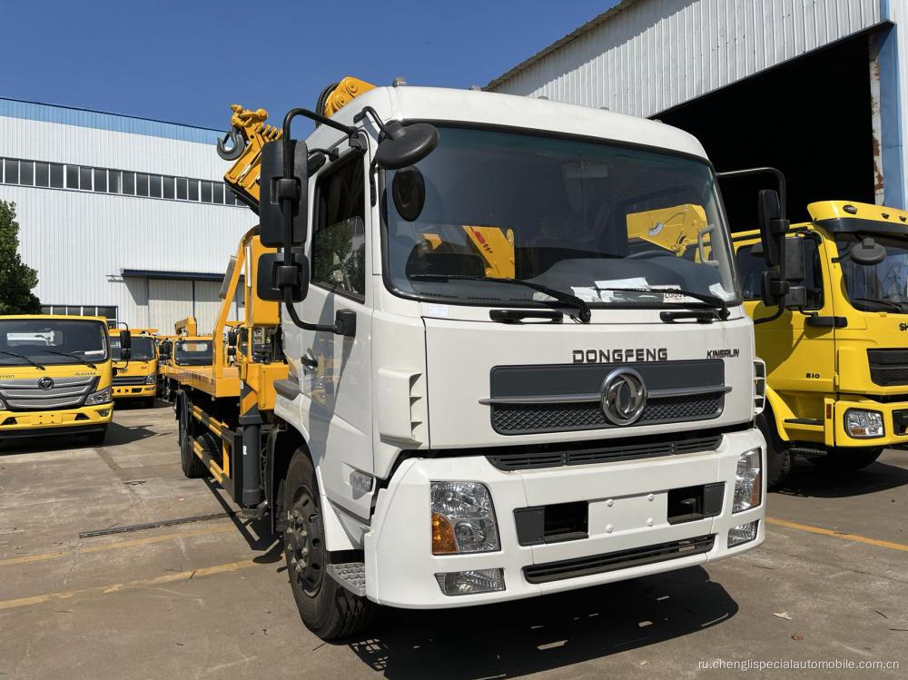 Dongfeng 4x2 Wrecker Touging Truck с краном