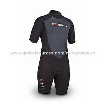 Men's Surfing Suit with Super-stretch Neoprene Panels on Chest, Customized Colors Accepted