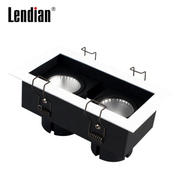 Black Ceiling Strobe Light - Adjustable Recessed Rectangle Fixture