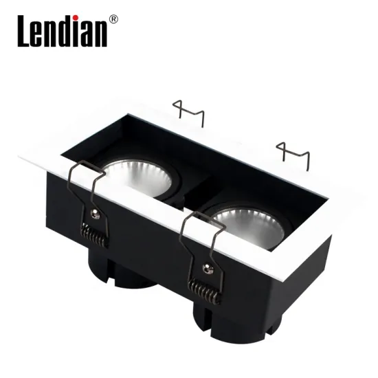 Black Ceiling Recessed Rectangle Adjustable Strobe Light