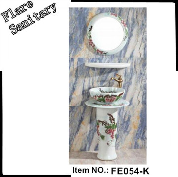 Low price factory sell Bathroom top mount porcelain sink