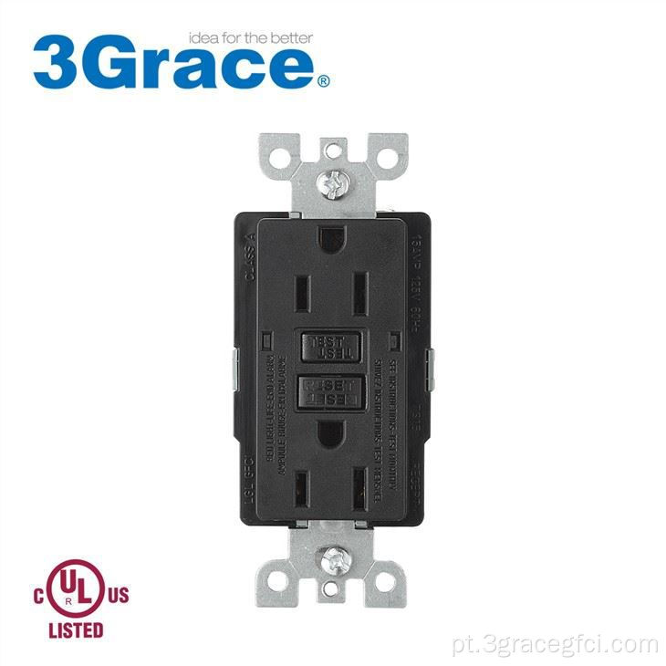 Auto-teste 125V 15A GFCI Receptaclae Outlet