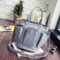 Canvas Foldable Dual-Pocket Tote Bag