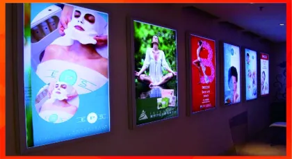 Three sided outdoor advertising stand light box displays or billboard or lamp box