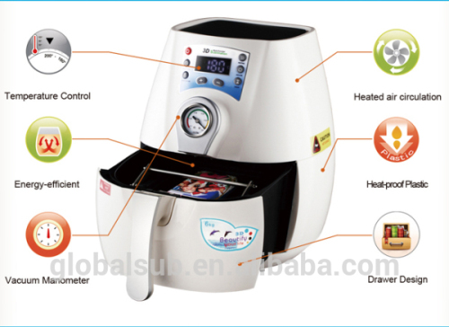 mini vacuum sublimation 3d machine in heart tranfer/mini vacuum sub 3d heat press machine