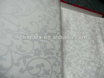white jacquard fabric for hotel bed linen