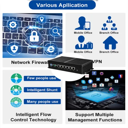 Intel Celeron Processor Fanless Mini PC Software Router