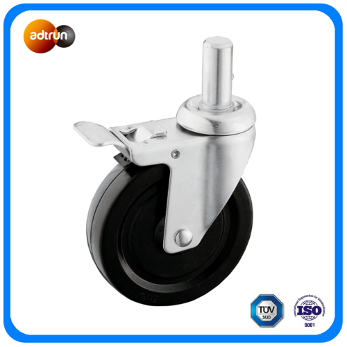 125mm Round Stem Solid Gummi Industrial Wheel