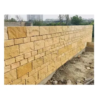 Yellow Sandstone Exterior Wall Cladding Tiles