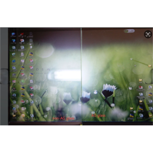 Vidro AG resistente a arranhões para maior visibilidade da tela