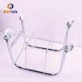 Suparket de chrome soporte de canasta de compras de metal