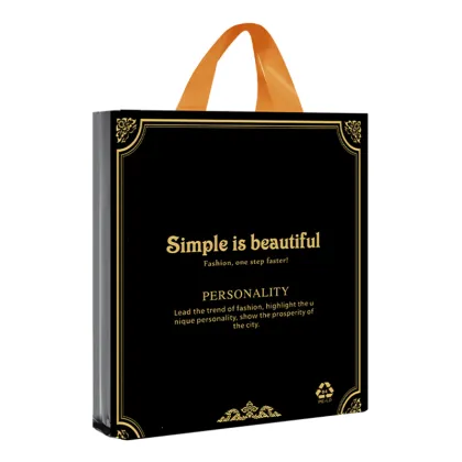 HDPE Single Layer Plastic Bags with Your Logo: Custom Plastic Handle Shopping Bags