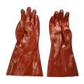 Dark Red PVC coated gloves 14''