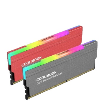 CoolMoon Memory Vest RGB RAM -radiator - Grå/röd, 5V 3PIN ARGB MB SYNC, CR -D134S