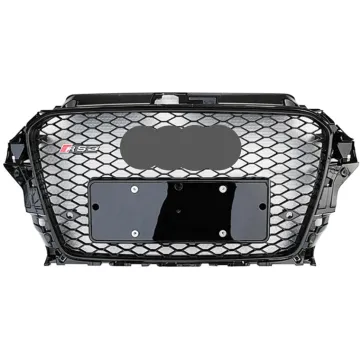 Gloss Black Honeycomb Front Grille for 2014-2016 Audi A3 8V - Upgrade to Audi RS3 Grille