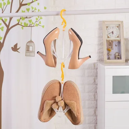 The windproof shoe rack outside the window