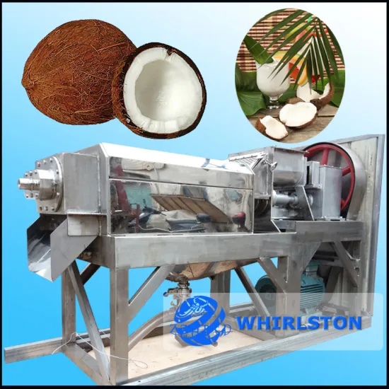 Whirlston hot selling SS 304 material double-spiral coconut extract machine