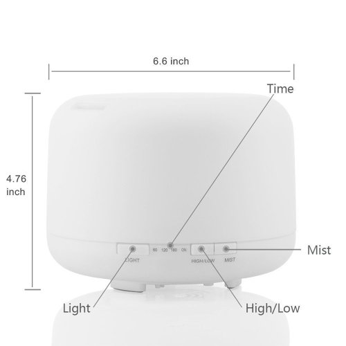 500ml Mist Electric Humidifier White Oil Diffuser Aroma