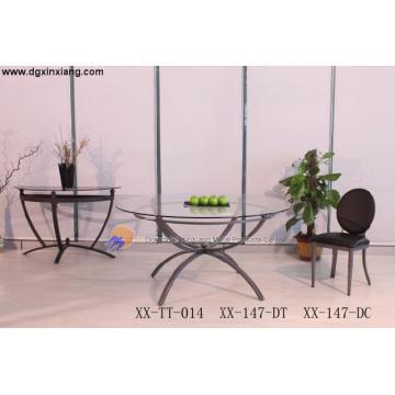 Metal dining table and chairs