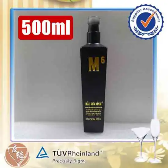 vodka black embossed 500ml empty antique liquor bottles