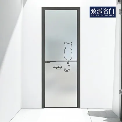 Minimalist cat line swing door