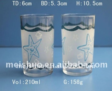 Drinking glass with print
