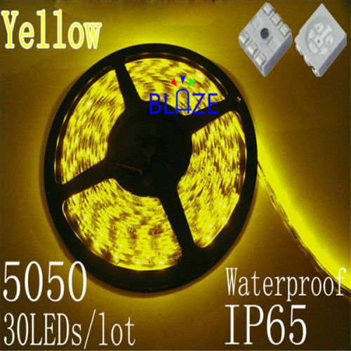 SMD5050 30LEDs/m,Yellow,IP65,Cheap LED strip light,