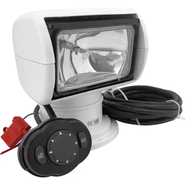 12V Marine Searchlight: Halogen Bulb Spotlight with Remote Control & Waterproof Design for Boats