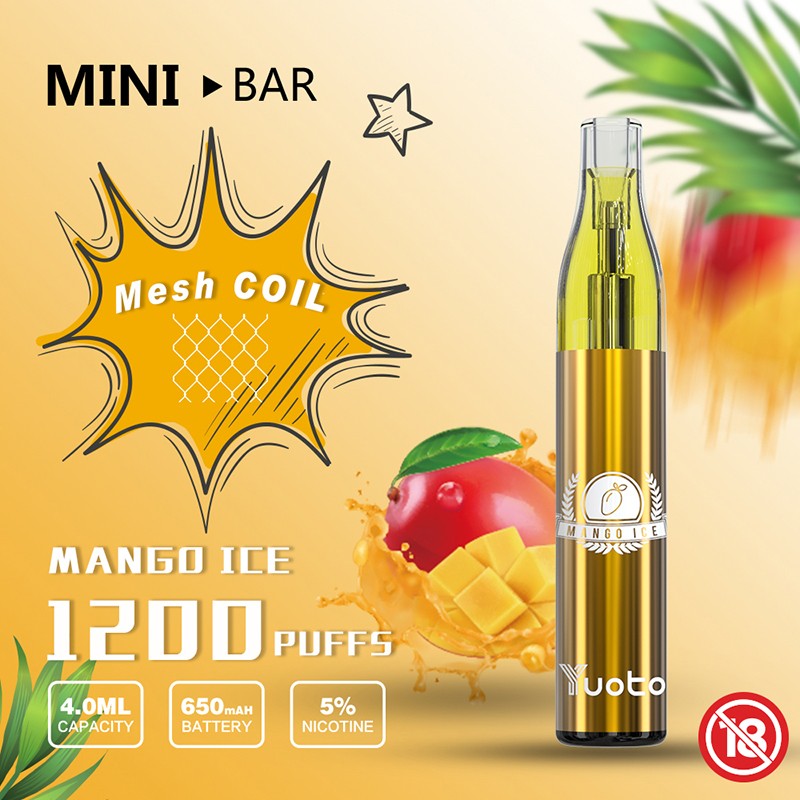 الجملة Yuoto Mini Bar 1200puffs القابلة للتخلص من قلم vape