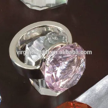 Wholesale clear crystal diamond napkin rings , clear diamond napkin holder rings for weddings decoration