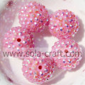 Roze AB 20 * 22 MM Massief Hars Strass Losse Kralen DIY Sieraden Accessoires