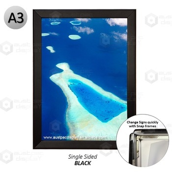 High Quality Black Square Snap Frame - A3