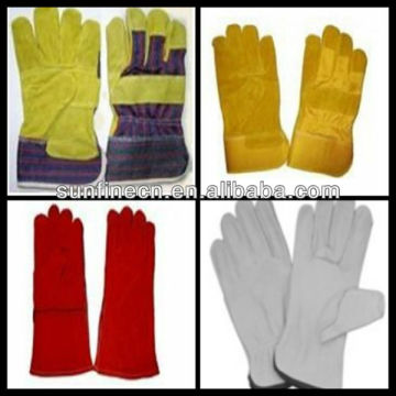cow split leather, grain, full halm and patch palm,driver,welding, safety glove