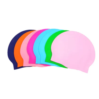 High quality waterproof silicone swimming cap for longhair
