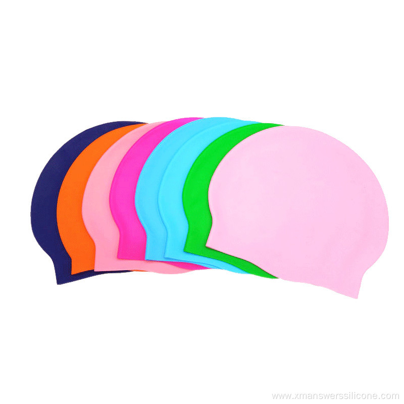 High quality waterproof silicone swimming cap for longhair