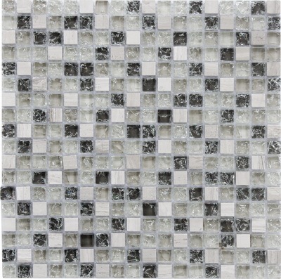 Mosaico de mármol agrietado de la mezcla de cristal