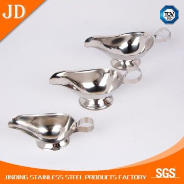 Handmade durable stainless steel wholesale gravy boat