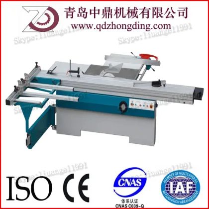 Precision wood cutting sliding table saws