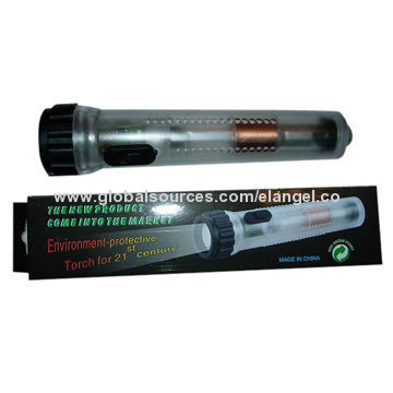 Shake it torch with LED light inside for continuously use, no need to change batteries but shaking