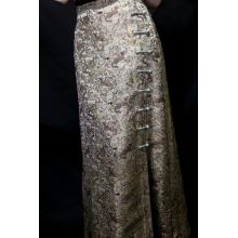 falda de seda verde claro